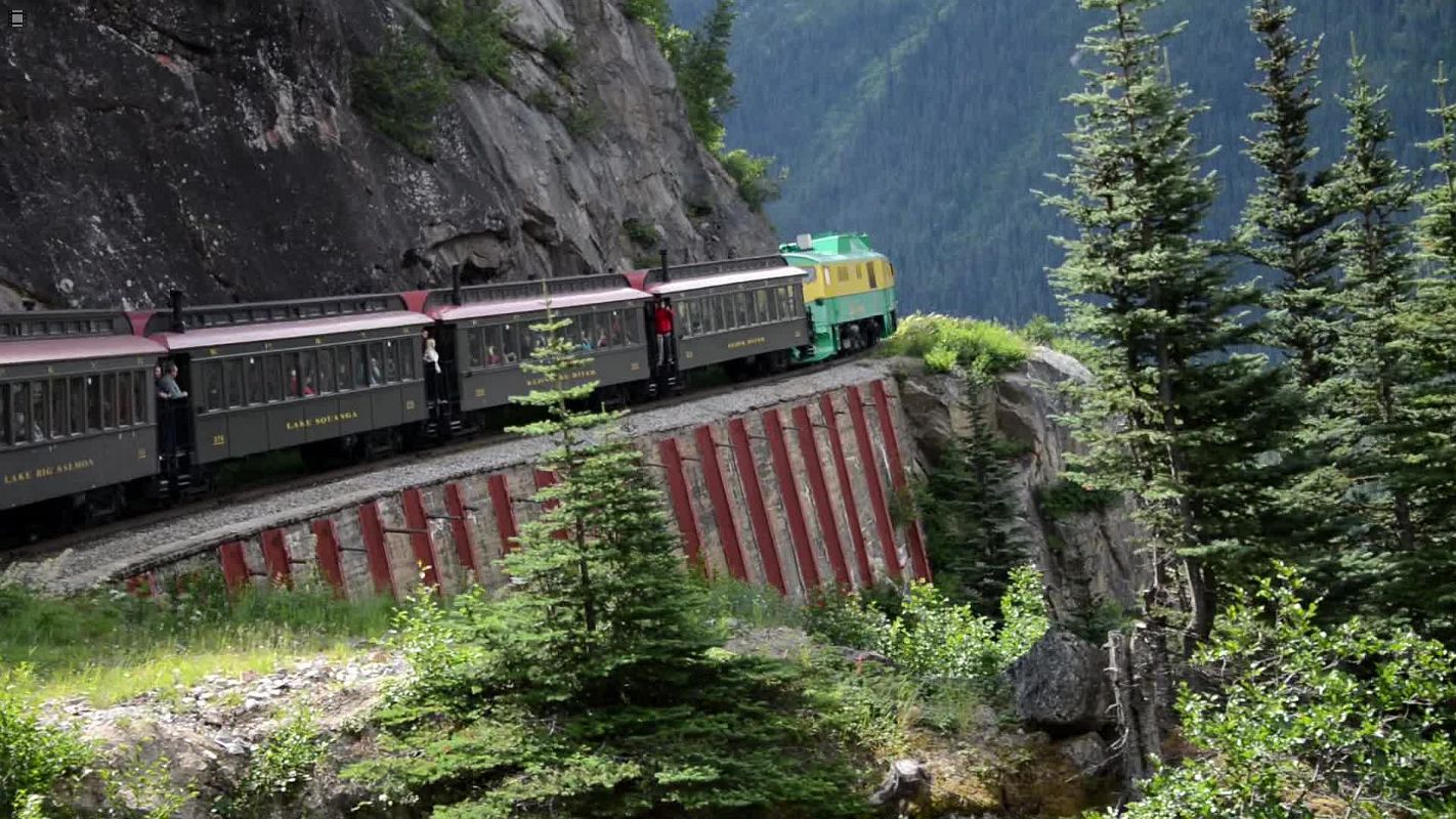 White Pass and Yukon Train From Whitehorse Yukon To Skagway Alaska